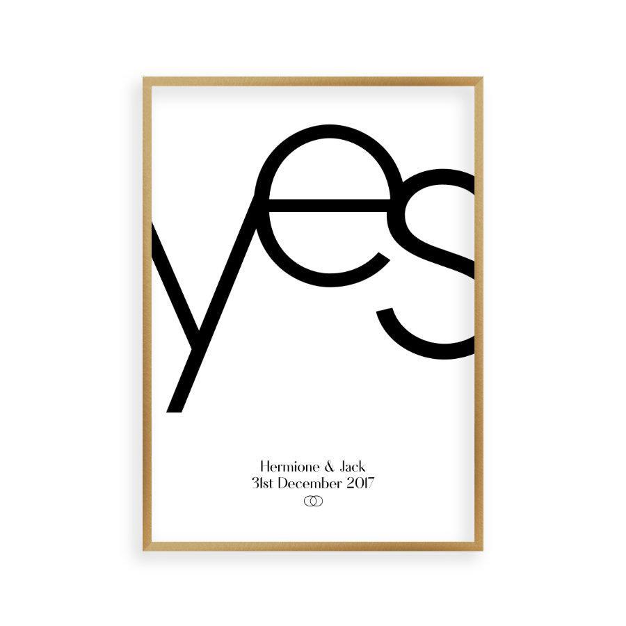 Personalized Yes Engagement Print - Blim & Blum