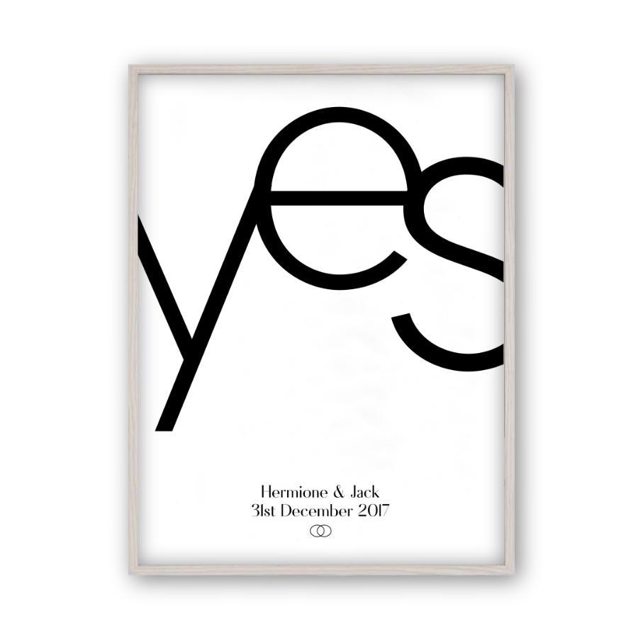 Personalized Yes Engagement Print - Blim & Blum