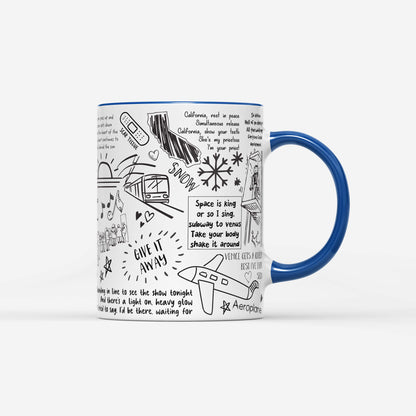 Red Hot Chili Peppers Doodle Lyrics Mug