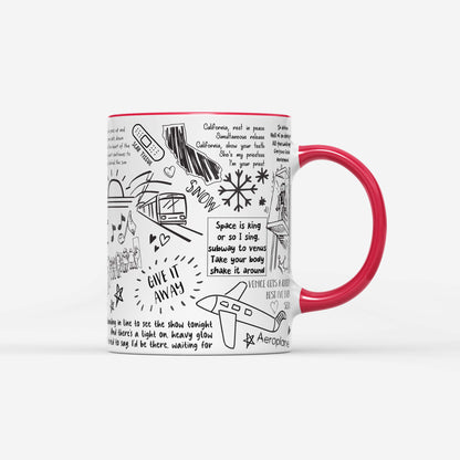 Red Hot Chili Peppers Doodle Lyrics Mug