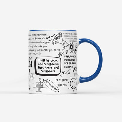 The Beatles Doodle Lyrics Mug