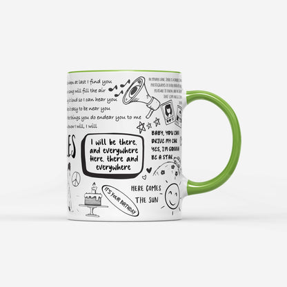The Beatles Doodle Lyrics Mug