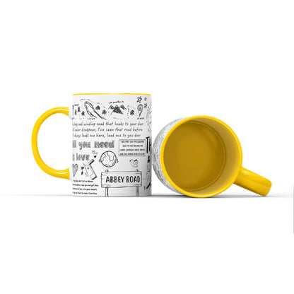 The Beatles Doodle Lyrics Mug