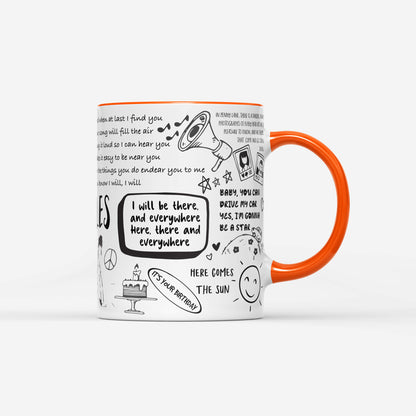 The Beatles Doodle Lyrics Mug