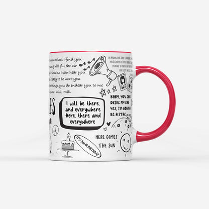 The Beatles Doodle Lyrics Mug