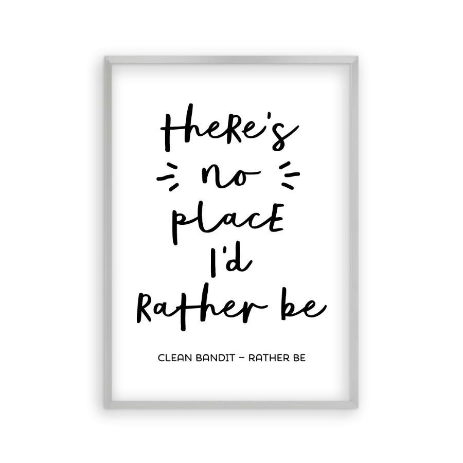 There's No Place I'd Rather Be Lyrics Print - Blim & Blum