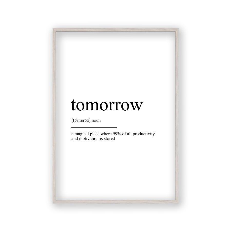 Tomorrow Definition Print - Blim & Blum