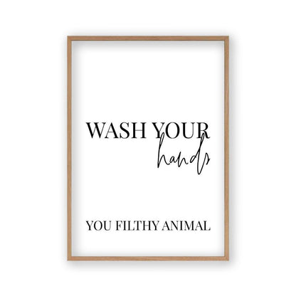 Wash Your Hands You Filthy Animal Print - Blim & Blum