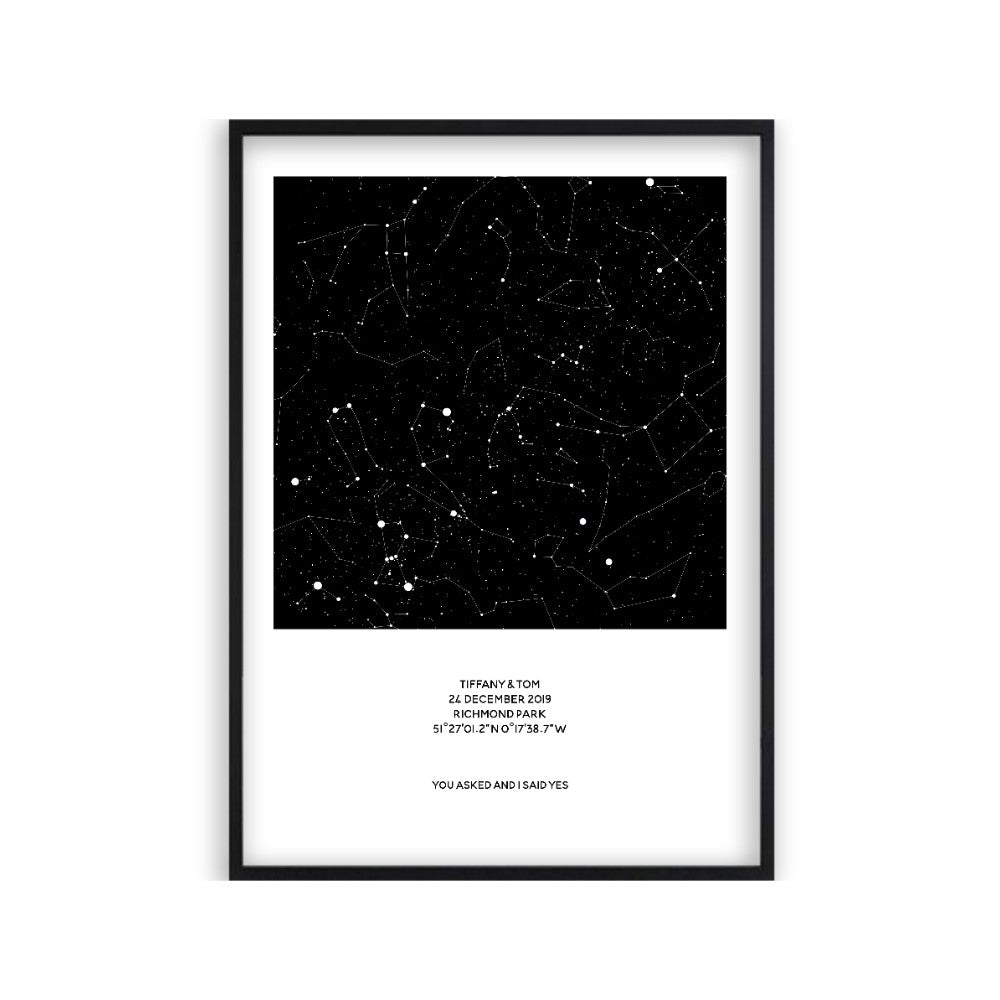 Personalized Night Sky Star Map Print