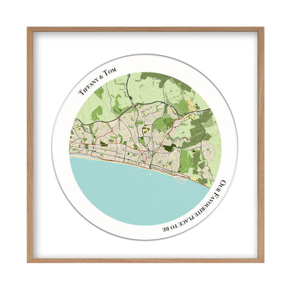 Personalized Circular Map Print - Blim & Blum