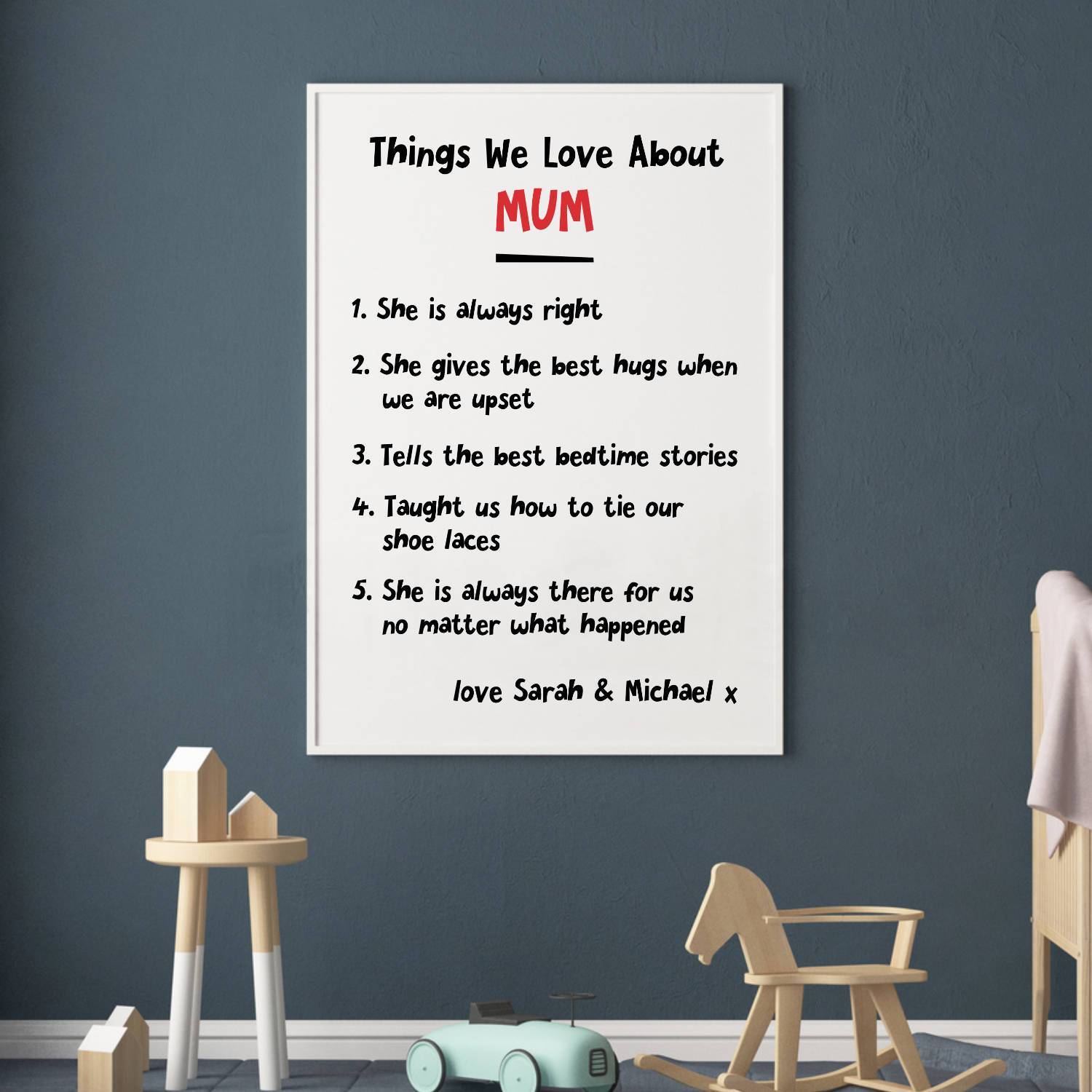 Personalized Things We Love About Mum Print - Blim & Blum