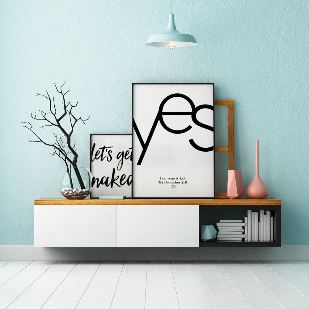 Personalized Yes Engagement Print - Blim & Blum