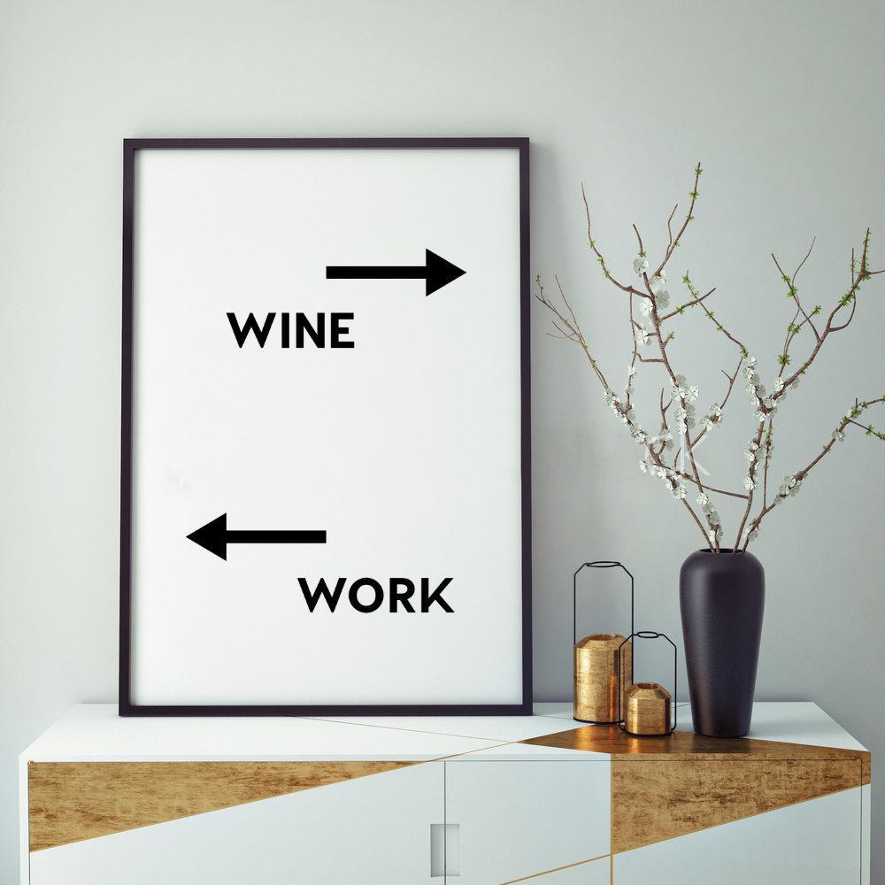 Personalized Drink Work Direction Print - Blim & Blum
