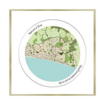 Personalized Circular Map Print - Blim & Blum