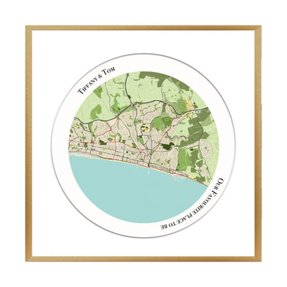 Personalized Circular Map Print - Blim & Blum