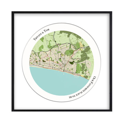 Personalized Circular Map Print - Blim & Blum